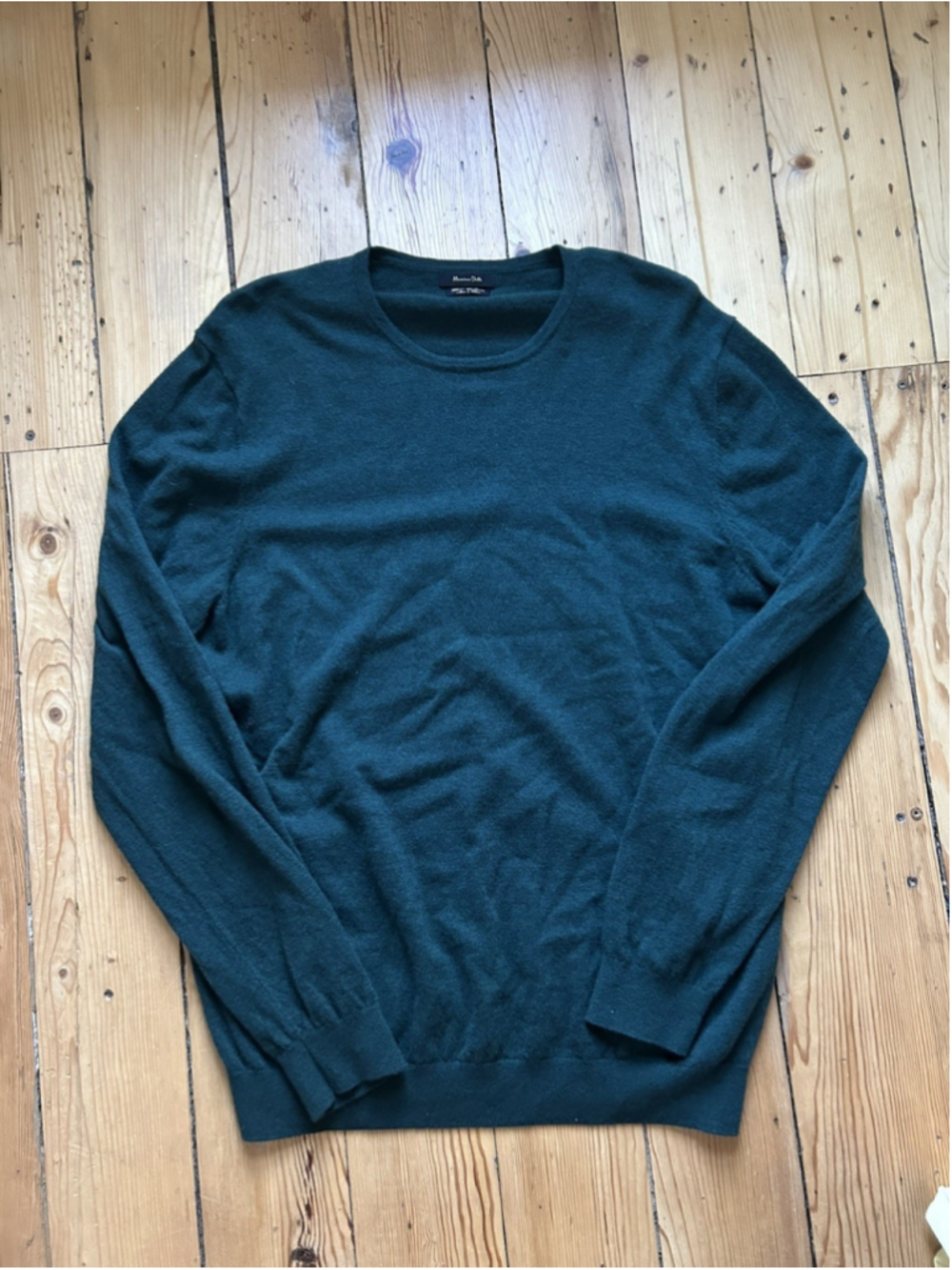 MASSIMO DUTTI MEN'S WOOL CASHMERE CREW NECK SWEATER GRAY SZ XL